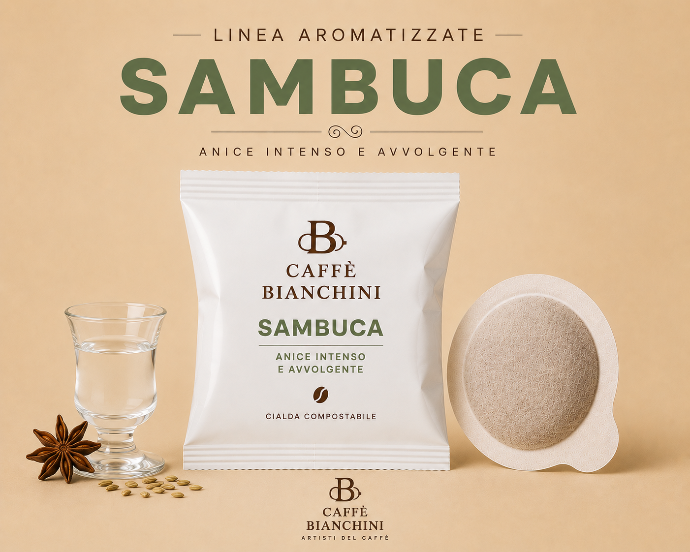 Cialde Caffè alla Sambuca – Caffè Bianchini