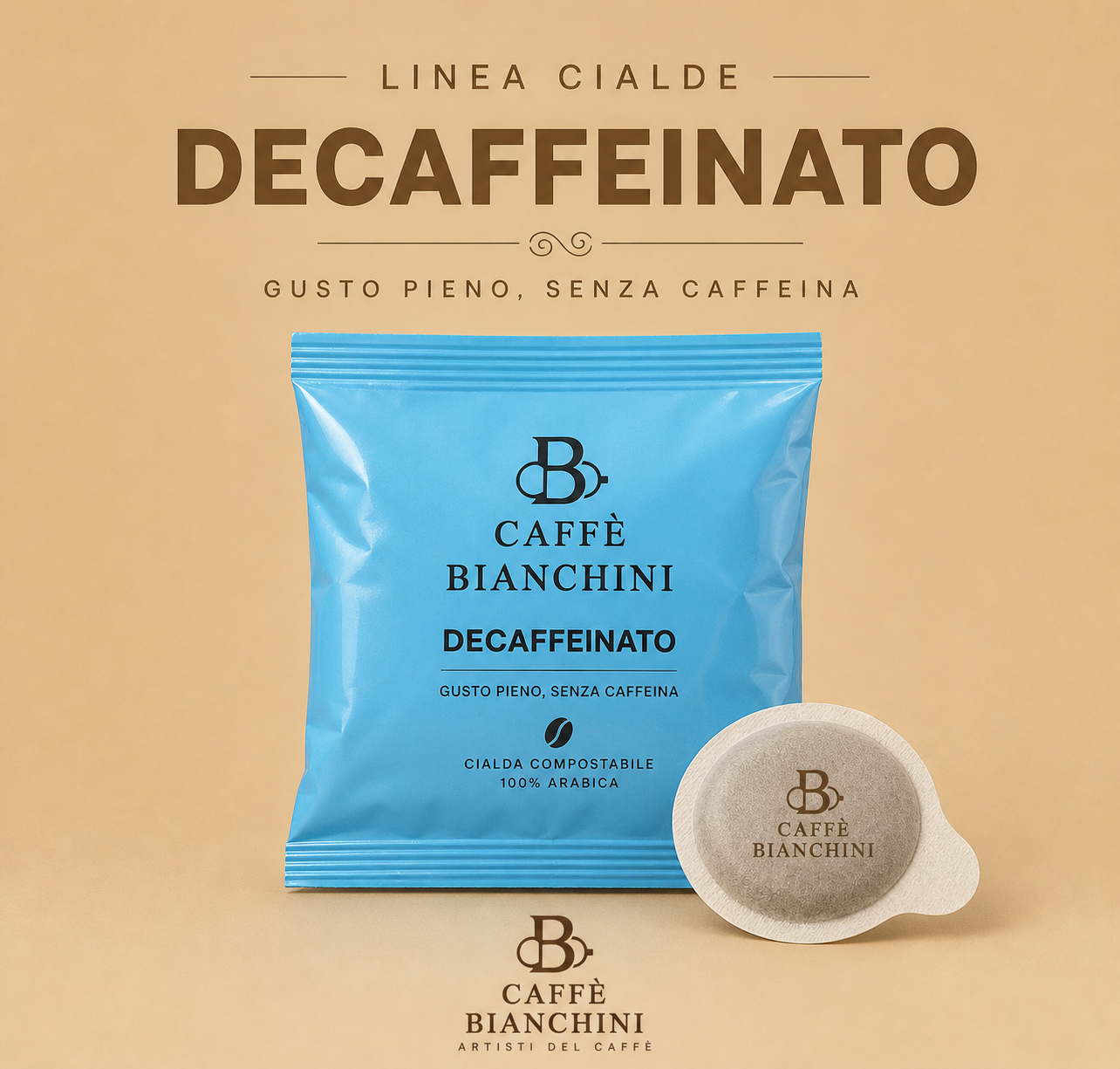 Caffè Decaffeinato in cialde “Il tuo caffè preferito, sempre con te.”